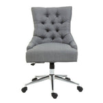 Anita Grey Fabric And Chrome Finish Base Home Office Chair