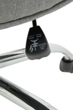Anita Grey Fabric and Chrome Base Home Office Chair