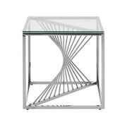 Amella End Table With Silver Frame