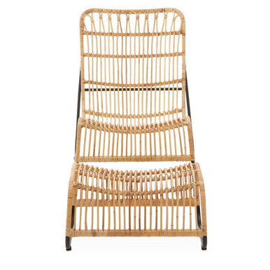 Manado Rattan Chair And Footstool Set