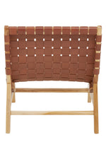 Kendari Brown Woven Leather Chair