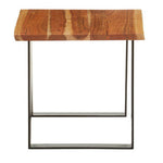 Surax Acacia Wood with Black Legs Side Table