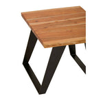 Surax Acacia Wood with Black Legs Side Table