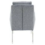 Azalea Grey Fabric Lounge Chair And Footstool Set