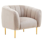 Yasmeen Mink Velvet Channel Detail Armchair