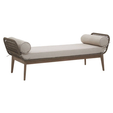 Opus Rope Woven Longue Bench with Cushions