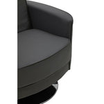 Wester Grey Leather Effect Chair