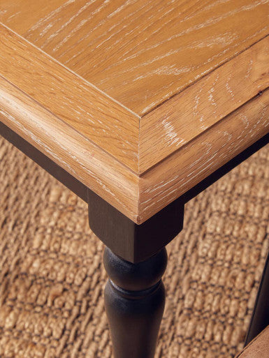 Kensington Townhouse Antique Grey Oak Wood Top Side Table