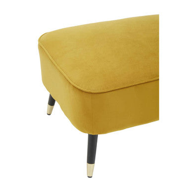 Yvette Mustard Velvet Right Hand Chaise Longue