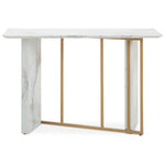 Vieste White Marble Effect Console Table