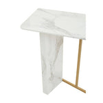 Vieste White Marble Effect Console Table