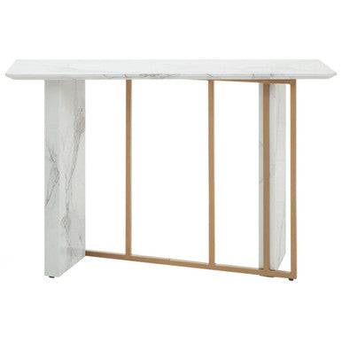 Vieste White Marble Effect Console Table