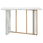 Vieste White Marble Effect Console Table