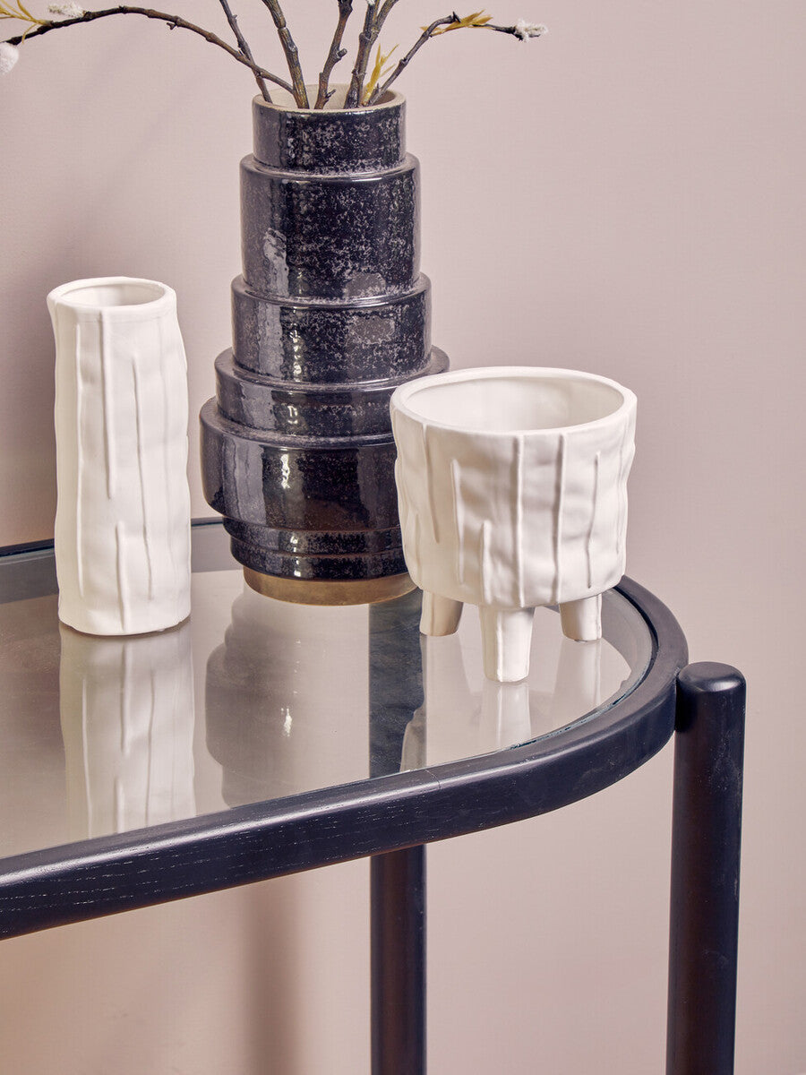 Cebu Rattan and Glass 2 Tier Console Table