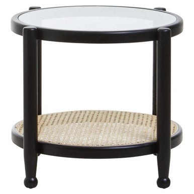 Cebu Rattan and Glass Side Table