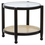 Cebu Rattan and Glass Side Table