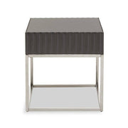 Genoa Grey Gloss Finish Square Side Table