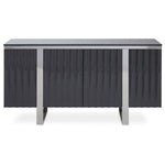 Genoa Four Door Grey Gloss Finish Sideboard