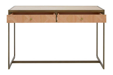 Grenoble Oak Veneer 2 Drawer Desk