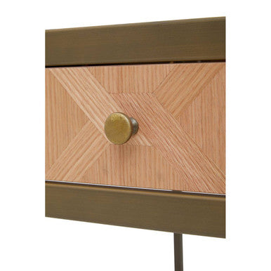 Grenoble Oak Veneer 2 Drawer Desk