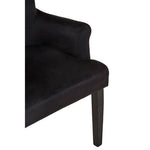 Doucet Black Velvet Dining Chair With Ring Back