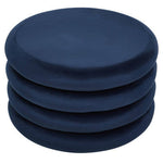 Hartford Midnight Navy Velvet Round Pouffe