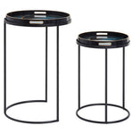 Celina Set Of 2 Nesting Tables with Agate Effect