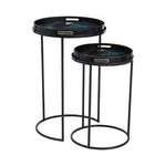 Celina Set Of 2 Nesting Tables with Agate Effect