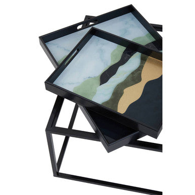 Celina Set Of 2 Assorted Colour Nesting Tables