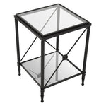 Axis Square Black Finish Side Table