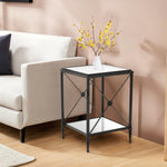 Axis Square Black Finish Side Table