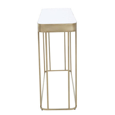 Ella Gold Console Table with Mirror Top