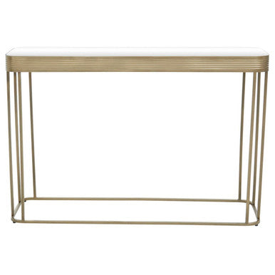 Ella Gold Console Table with Mirror Top