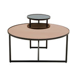 Cercle Smoked Mirror 2 Tier Coffee Table