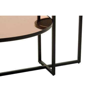 Cercle Smoked Mirror 2 Tier Coffee Table