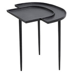 Simbolo Black Nickel Top Side Table