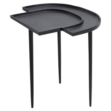 Simbolo Black Nickel Top Side Table