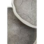 Silva Set Of Two Oak Effect Silver Top Side Tables