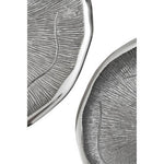 Silva Set Of Two Oak Effect Silver Top Side Tables