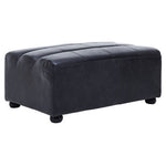 King Antique Black Leather Modular Ottoman
