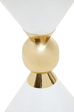 Jaipur White And Gold Finish Side Table