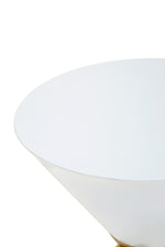 Jaipur White And Gold Finish Side Table