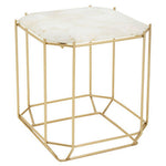 Jaipur White Quartz Side Table