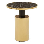 Oria Black Marble Effect Top and Gold Base Side Table
