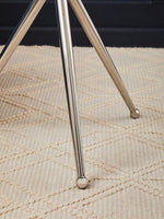 Oria Clear Glass Stainless Steel Silver Frame Side Table