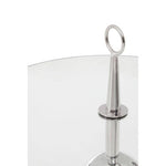 Oria Clear Glass Stainless Steel Silver Frame Side Table