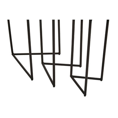 Mandoli Nest Of 3 White Marble Side Tables