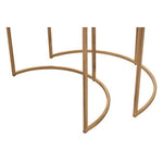 Mandoli Nest Of 2 White Marble Top Semicircular Side Tables