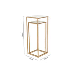 Mandoli Nest Of 2 White Marble Top Square Side Tables