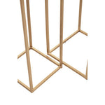 Mandoli Nest Of 2 White Marble Top Square Side Tables